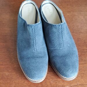 Cole Haan Womenss Blue Suede  Mules